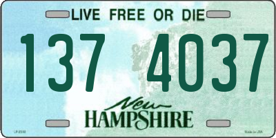NH license plate 1374037