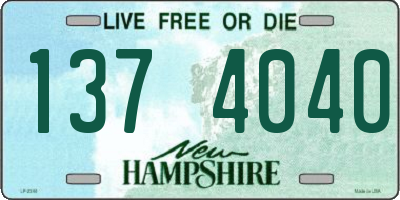 NH license plate 1374040