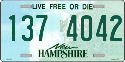 NH license plate 1374042