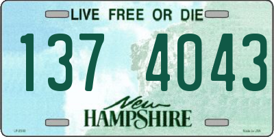 NH license plate 1374043