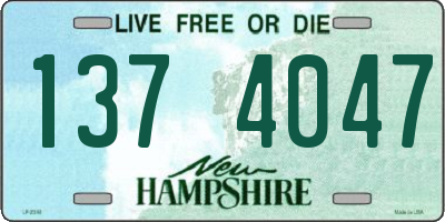NH license plate 1374047