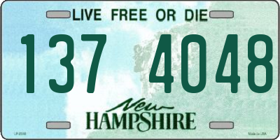 NH license plate 1374048