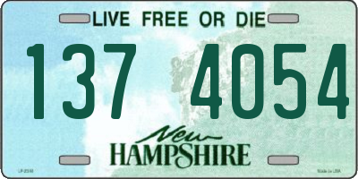 NH license plate 1374054
