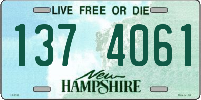 NH license plate 1374061