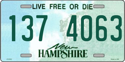 NH license plate 1374063