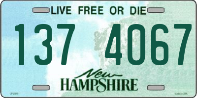 NH license plate 1374067