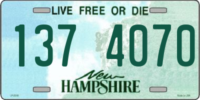 NH license plate 1374070