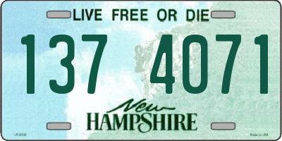 NH license plate 1374071