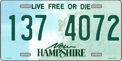 NH license plate 1374072
