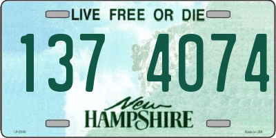 NH license plate 1374074