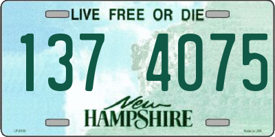 NH license plate 1374075