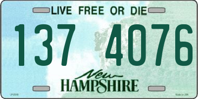 NH license plate 1374076