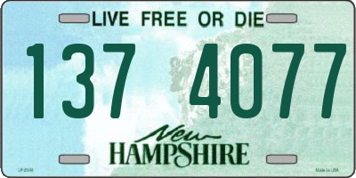 NH license plate 1374077