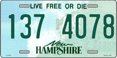 NH license plate 1374078