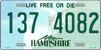 NH license plate 1374082