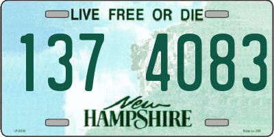 NH license plate 1374083