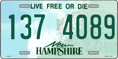 NH license plate 1374089