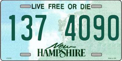 NH license plate 1374090