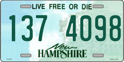 NH license plate 1374098