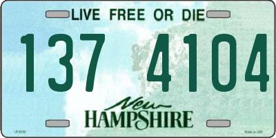 NH license plate 1374104