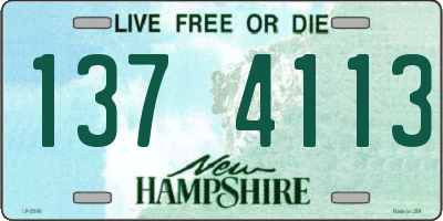 NH license plate 1374113