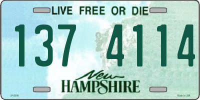 NH license plate 1374114