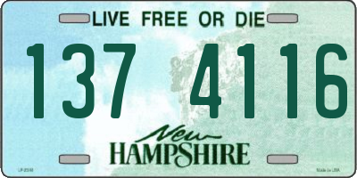 NH license plate 1374116