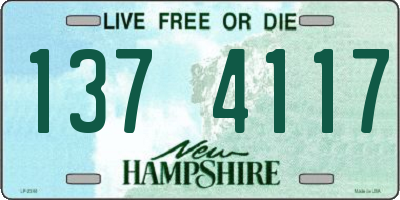NH license plate 1374117