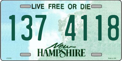 NH license plate 1374118