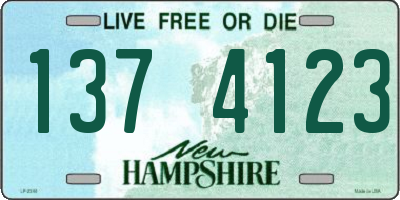 NH license plate 1374123