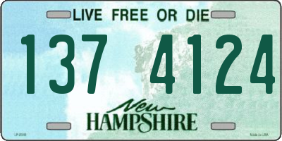 NH license plate 1374124