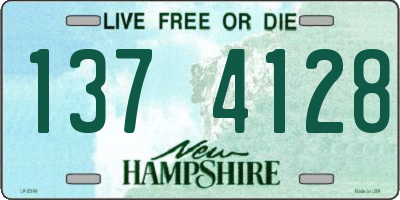 NH license plate 1374128