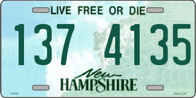 NH license plate 1374135