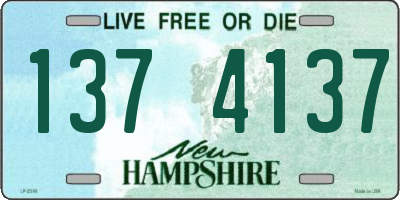 NH license plate 1374137