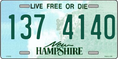 NH license plate 1374140