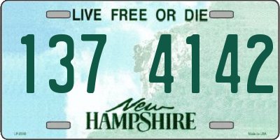 NH license plate 1374142