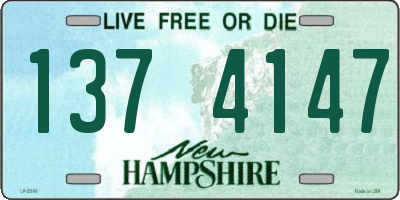 NH license plate 1374147