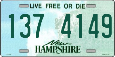 NH license plate 1374149