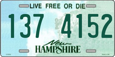 NH license plate 1374152