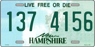 NH license plate 1374156