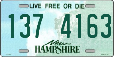 NH license plate 1374163