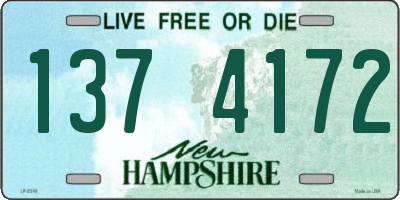 NH license plate 1374172