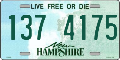 NH license plate 1374175