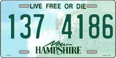 NH license plate 1374186