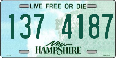 NH license plate 1374187