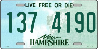 NH license plate 1374190