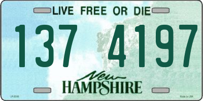 NH license plate 1374197