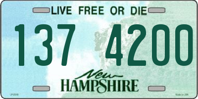 NH license plate 1374200