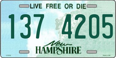 NH license plate 1374205