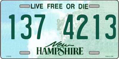 NH license plate 1374213